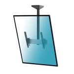 Kimex Supporto da Soffitto Inclinabile per TV 43"-75" Modalità Verticale Altezza 100cm VESA 400x400 Max 50Kg