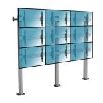 Kimex Soporte de Suelo Atornillable para 9 Pantallas de TV 45"-50" VESA 600x400 Máx 50Kg
