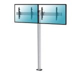 Kimex Soporte de Suelo Atornillable para 2 Pantallas de TV 50"-55" Altura 240cm VESA 600x400 Máx. 50Kg