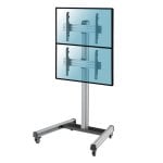 Kimex Supporto da Terra con Ruote per 2 Schermi TV 40"-65" Altezza 175cm VESA 600x400 Max 50Kg