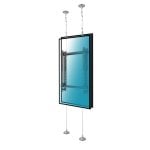 Kimex Soporte de Cable Suelo/Techo para 2 Pantallas de TV 42"-75" 6m VESA 400x600 Máx 30Kg Kimex Soporte de Cable Suelo/Techo para 2 Pantallas de TV 42"-75" 6m VESA 400x600 Máx 30Kg
