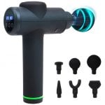 Pistola de massagem Prixton Xtreme Fit Pistola de massagem + 6 cabeças pretas Pistola de massagem Prixton Xtreme Fit Pistola de massagem + 6 cabeças pretas