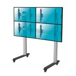 Supporto Mobile da Pavimento Kimex per 4 TV 45"-55" Altezza 175cm VESA 600x400 Max. 50Kg