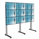 Kimex Soporte de Suelo para 9 TV 50"-55" VESA 600x400 Máx. 50Kg