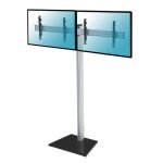 Kimex Soporte de Suelo para 2 TV 50"-55" Altura 240cm VESA 600x400 Máx. 50Kg