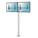 Kimex Soporte de Suelo Inclinable Atornillable para 2 TV 43"-49" Altura 240cm VESA 400x400 Máx. 50Kg