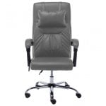 VidaXL chaise de bureau de massage cuir synthétique gris anthracite