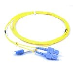 Kimex Cable de Fibra Óptica Dúplex 2mm OS2 SC/LC Amarillo 3m