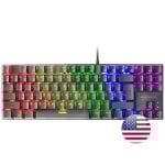Mars Gaming MK80 Teclado Mecânico Preto FRGB Switch Vermelho Layout USA