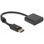 Delock 63585 Adaptador DisplayPort 1.2 a HDMI Macho/Fêmea Preto