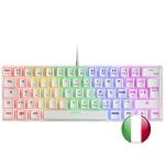 Tastiera meccanica Mars Gaming MK60 Switch FRGB bianco Layout italiano marrone