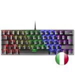 Mars Gaming MK60 Mechanische Tastatur, Schwarz, FRGB, Roter Schalter, italienisches Layout