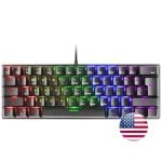 Mars Gaming MK60 Tastiera meccanica Nera Interruttore FRGB Layout blu USA