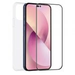 Custodia Muvit for Change per Apple iPhone 14 Pro Max + protezione in vetro temperato piatto con cornice nera