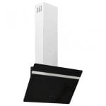 VidaXL Hotte décorative 60 cm C Acier inoxydable/Verre trempé Noir