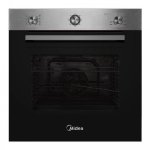 Forno Multifunções Midea MCO6070MMAJ Limpeza Manual 70L 60cm A Guias Telescópicas Inox Preto