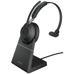 Jabra Evolve2 65, UC Mono Casque Sans fil Arceau Bureau/Centre d'appels USB Type-C Bluetooth Noir