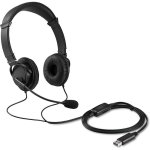 Casque Kensington K33065WW USB avec micro à réduction de bruit, câble 1,8 m, noir