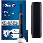 Escova de Dentes Elétrica Oral-B Pro 3 3500 Negra Estojos Viagem 3 Modos