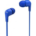 Auriculares Philips TAE1105BL con cable, conexión 3,5 mm, micrófono y control remoto, azul