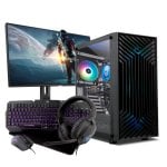 PC Racing Pack Gaming AMD Ryzen 3 4300G/16GB/1TB + SSD da 256GB + Monitor FullHD da 22" + Combo da gioco