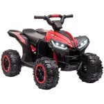 Homcom Quad Eléctrico 12V Rojo para Niños 3-5 Años