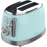 Cecotec Vintage 800 Light Blue Tostadora Doble Ranura Extra Ancha 850W