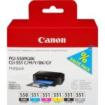 Canon PGI-550 Schwarze und CLI-551 Multipack Tintenpatronen Cyan/Grau/Magenta/Schwarz/Gelb