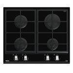 Placa de Gas Teka GZC 64300 XB 4 Zonas 60cm Cristal Negro