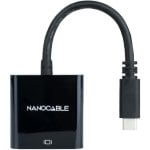 Adaptador gráfico USB Nanocable 10.16.4101-BK USB-C a VGA 10 cm Negro Plug and Play