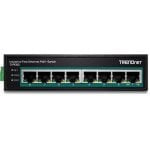 Trendnet TI-PE80 Unmanaged Fast Ethernet PoE+ Switch 8 Ports Schwarz