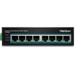 Trendnet TI-PE80 commutateur réseau Non-géré Fast Ethernet (10/100) Connexion Ethernet, supportant l'alimentation via ce port (PoE) Noir