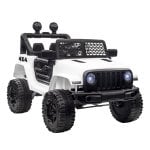 Homcom Coche Eléctrico Todoterreno 12V Blanco para Niños +3 Años