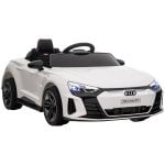 Carro elétrico licenciado pela Homcom Audi RS E-Tron GT branco para crianças de 3 a 5 anos