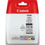 Cartuchos de tinta originais Canon CLI-581 Multipack preto/ciano/magenta/amarelo