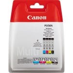 Cartuchos de tinta originais Canon CLI-571 Multipack preto/ciano/magenta/amarelo