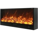 Cheminée Électrique Sined Caminetto Vulture 1500W Murale et Sol Télécommande