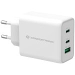 Carregador Conceptronic ALTHEA12W USB-C GaN 65W Quick Charge Branco