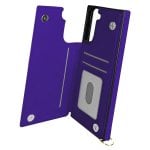 Avizar Funda Tarjetera con Correa Morada para Samsung Galaxy S21