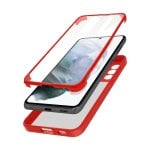 Avizar Funda Antigolpes de Plexiglás Polímero Contorno Rojo para Samsung Galaxy S21 Plus