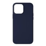 Coque Semi-rigide en Silicone avec Finition Soft Touch Avizar Bleu Foncé pour iPhone 13 Pro