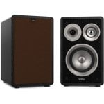 Wiibo Vintage 6 paires d'enceintes bibliothèque 3 voies 100W noir