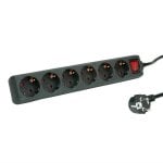 Roline Multipresa 6 prese con interruttore 6M Nero