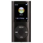 Lettore MP4 OcioDual con lettore nero metallizzato