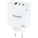 TooQ TQWC-GANQC2PD65WT Caricatore da muro 2xUSB-C/USB 2.0 65W Bianco