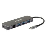 Adaptateur USB-C/USB vers Ethernet Gigabit avec 3 Ports USB 3.0 PD 60W D-Link DUB-2334