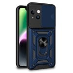 Coque rigide avec anneau Cool Navy pour iPhone 14