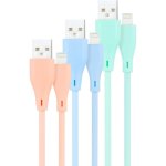 Nanocable Pack 3 cavi USB 2.0 a Lightning maschio/maschio 1 m rosa/blu/verde