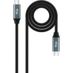 Cavo Nanocable USB-C 3.2 Maschio/Maschio 2m Grigio/Nero