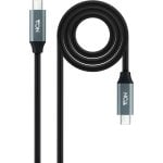 Cabo Nanocabo USB-C 3.2 Macho/Macho 1,5 m Cinza/Preto Cabo Nanocabo USB-C 3.2 Macho/Macho 1,5 m Cinza/Preto